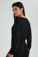 Load image into Gallery viewer, Redtag-Brown-Crew-Neck-Sweatshirt-With-Elasticated-Hem-Colour:Brown,-Filter:Women&#39;s-Clothing,-New-In,-New-In-Women,-Non-Sale,-S22B,-Section:Women,-Women-Sweatshirts-Women&#39;s-
