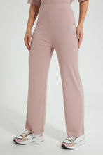 Load image into Gallery viewer, Redtag-Pink-Flared-Leg-Lounge-Pant-With-Emb-Colour:Pink,-Filter:Women&#39;s-Clothing,-New-In,-New-In-Women,-Non-Sale,-S22B,-Section:Women,-Women-Trousers-Women&#39;s-
