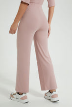 Load image into Gallery viewer, Redtag-Pink-Flared-Leg-Lounge-Pant-With-Emb-Colour:Pink,-Filter:Women&#39;s-Clothing,-New-In,-New-In-Women,-Non-Sale,-S22B,-Section:Women,-Women-Trousers-Women&#39;s-
