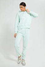 Load image into Gallery viewer, Redtag-Mint-Oversized-Hooded-Sweat-Shirt-With-Embroideredroidery-Loungewear-Women&#39;s-
