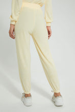 تنزيل الصورة على معرض الصور، Redtag-Yellow-Plain-Jogger-With-Elasticated-Hem-&amp;-Placement-Embroideredroidery-Trousers-Women's-

