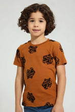 Load image into Gallery viewer, Redtag-Brown-Tiger-Aop-T-Shirt-All-Over-Prints-Boys-2 to 8 Years
