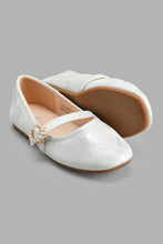 Load image into Gallery viewer, Redtag-Silver-Embossed-Ballerina-Ballerinas-Senior-Girls-5 to 14 Years
