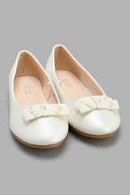 Load image into Gallery viewer, Redtag-White-Bow-Trim-Ballerina-Ballerinas-Senior-Girls-5 to 14 Years
