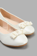 Load image into Gallery viewer, Redtag-White-Bow-Trim-Ballerina-Ballerinas-Senior-Girls-5 to 14 Years
