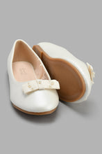 Load image into Gallery viewer, Redtag-White-Bow-Trim-Ballerina-Ballerinas-Senior-Girls-5 to 14 Years
