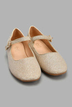 Load image into Gallery viewer, Redtag-Gold-Glitter-Ballerina-Ballerinas-Senior-Girls-5 to 14 Years
