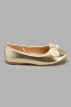 Load image into Gallery viewer, Redtag-Gold-Bow-Trim-Ballerina-Ballerinas-Senior-Girls-5 to 14 Years
