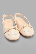 Load image into Gallery viewer, Redtag-Beige-Mule-Ballerinas-Senior-Girls-5 to 14 Years
