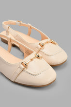 Load image into Gallery viewer, Redtag-Beige-Mule-Ballerinas-Senior-Girls-5 to 14 Years
