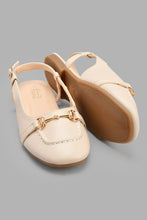 Load image into Gallery viewer, Redtag-Beige-Mule-Ballerinas-Senior-Girls-5 to 14 Years
