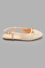 Load image into Gallery viewer, Redtag-Beige-Mule-Ballerinas-Senior-Girls-5 to 14 Years
