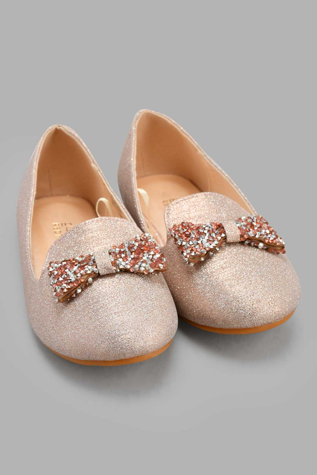 Redtag-Pink-Glitter-Loafer-Ballerinas-Senior-Girls-5 to 14 Years