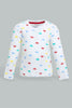 Redtag-White-Car-Printed-Long-Sleeve-T-Shirt-Long-Sleeves-Infant-Boys-3 to 24 Months