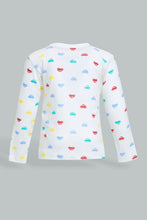 Load image into Gallery viewer, Redtag-White-Car-Printed-Long-Sleeve-T-Shirt-Long-Sleeves-Infant-Boys-3 to 24 Months
