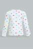 Redtag-White-Car-Printed-Long-Sleeve-T-Shirt-Long-Sleeves-Infant-Boys-3 to 24 Months