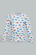 Load image into Gallery viewer, Redtag-Grey-Dino-Printed-Long-Sleeve-T-Shirt-Long-Sleeves-Infant-Boys-3 to 24 Months
