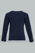 Load image into Gallery viewer, Redtag-Navy-Long-Sleeve-T-Shirt-Long-Sleeves-Infant-Boys-3 to 24 Months
