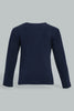 Redtag-Navy-Long-Sleeve-T-Shirt-Long-Sleeves-Infant-Boys-3 to 24 Months