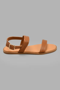 Redtag-Brown-Strap-Sandal-Sandals-Senior-Girls-5 to 14 Years