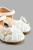 Redtag-White-Laser-Floral-Fisherman-Sandal-Colour:White,-Filter:Girls-Footwear-(3-to-5-Yrs),-GIR-Casual-Sandals,-New-In,-New-In-GIR-FOO,-Non-Sale,-S22A,-Section:Kidswear-Girls-3 to 5 Years