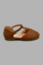 Load image into Gallery viewer, Redtag-Brown-Fisherman-Sandal-Colour:Brown,-Filter:Girls-Footwear-(3-to-5-Yrs),-GIR-Casual-Sandals,-New-In,-New-In-GIR-FOO,-Non-Sale,-S22A,-Section:Kidswear-Girls-3 to 5 Years
