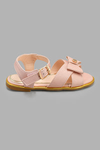 Redtag-Pink-Bow-Detail-Sandal-Sandals-Girls-3 to 5 Years