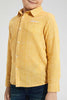 Redtag-Yellow-Check-Linen-Feel-Long-Sleeve-Shirt-Casual-Shirts-Boys-2 to 8 Years