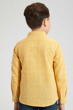 تنزيل الصورة على معرض الصور، Redtag-Yellow-Check-Linen-Feel-Long-Sleeve-Shirt-Casual-Shirts-Boys-2 to 8 Years
