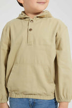 Load image into Gallery viewer, Redtag-Beige-Hooded-Shirt-Casual-Shirts-Boys-2 to 8 Years
