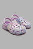 Redtag-Lilac-Clogs-With-Rainbow-Trim-Clogs-Girls-3 to 5 Years