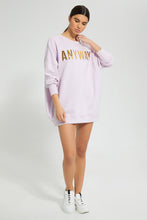 تنزيل الصورة على معرض الصور، Redtag-Lilac-Oversize-SweaT-Shirt-Sweatshirts-Women&#39;s-
