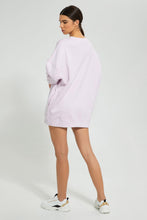 تنزيل الصورة على معرض الصور، Redtag-Lilac-Oversize-SweaT-Shirt-Sweatshirts-Women&#39;s-
