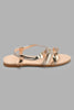 Redtag-Copper-Briaded-Sandal-Sandals-Senior-Girls-5 to 14 Years