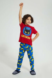 Redtag-Red-Batman-Longpant-Set-Sets-Boys-2 to 8 Years