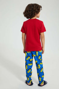 Redtag-Red-Batman-Longpant-Set-Sets-Boys-2 to 8 Years