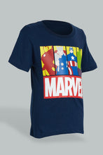 تنزيل الصورة على معرض الصور، Redtag-Navy-Marvel-Longpant-Pyjama-Set-Pyjama-Sets-Boys-2 to 8 Years
