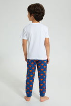 تنزيل الصورة على معرض الصور، Redtag-White-Superman-Longpant-Pyjama-Set-Pyjama-Sets-Boys-2 to 8 Years
