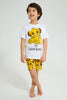 Redtag-White-Lion-King-Shortie-Pj-Set-Pyjama-Sets-Boys-2 to 8 Years