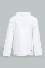 Load image into Gallery viewer, Redtag-White-Turtle-Neck-Long-Sleeve-Tshirt-Long-Sleeves-Infant-Boys-3 to 24 Months
