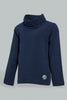 Redtag-Navy-Turtle-Neck-Long-Sleeve-Tshirt-Long-Sleeves-Infant-Boys-3 to 24 Months