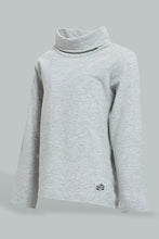 Load image into Gallery viewer, Redtag-Grey-Turtle-Neck-Long-Sleeve-Tshirt-Long-Sleeves-Infant-Boys-3 to 24 Months
