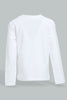 Redtag-White-Jacquard-Long-Sleeve-T-Shirt-V-Neck-Infant-Boys-3 to 24 Months