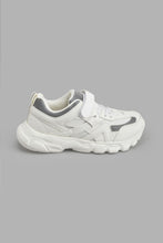 Load image into Gallery viewer, Redtag-White-Fabric-Block-Chunky-Sneaker-Sneakers-Senior-Boys-5 to 14 Years
