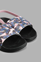 Load image into Gallery viewer, Redtag-Pale-Pink-Butterfly-Slide-Colour:Pink,-Filter:Girls-Footwear-(3-to-5-Yrs),-GIR-Flip-Flops,-New-In,-New-In-GIR-FOO,-Non-Sale,-S22A,-Section:Kidswear-Girls-3 to 5 Years
