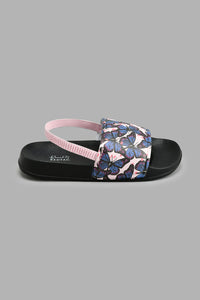 Redtag-Pale-Pink-Butterfly-Slide-Colour:Pink,-Filter:Girls-Footwear-(3-to-5-Yrs),-GIR-Flip-Flops,-New-In,-New-In-GIR-FOO,-Non-Sale,-S22A,-Section:Kidswear-Girls-3 to 5 Years