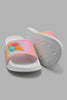 Redtag-White-Ice-Cream-Trim-Slide-Sliders-Girls-3 to 5 Years