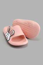 Load image into Gallery viewer, Redtag-Pale-Pink-Bunny-Slide-Colour:Pink,-Filter:Girls-Footwear-(3-to-5-Yrs),-GIR-Flip-Flops,-New-In,-New-In-GIR-FOO,-Non-Sale,-S22A,-Section:Kidswear-Girls-3 to 5 Years
