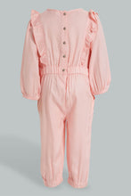 تنزيل الصورة على معرض الصور، Redtag-Dusty-Pink-Frilled-Solid-Jumpsuit-Jumpsuits-Infant-Girls-3 to 24 Months
