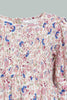 Redtag-Multi-Print-Smocking-Dress-With-Bow-Details-On-Slvs-Dresses-Infant-Girls-3 to 24 Months